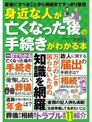 cover image of 身近な人が亡くなった後の手続きがわかる本